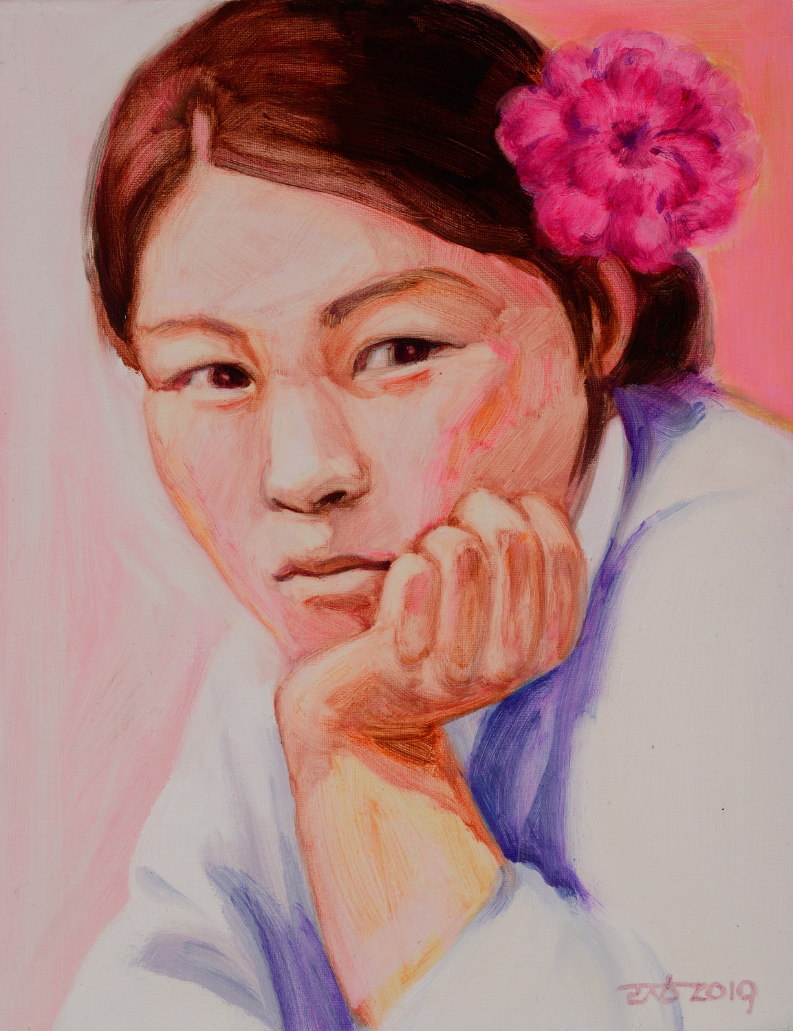 최은희, 41x31.8cm, oil on canvas, 2019
